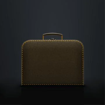 Briefcase on black Stock Illustration