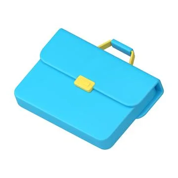 Briefcase business bag document folder luggage baggage with handle and lock.. Stock Illustration