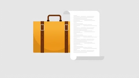 Briefcase with Business Contract Representing Corporate Agreement and Stock Footage 339767142
