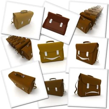 Briefcase collection Illustrazione stock