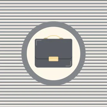 Briefcase color flat icon Illustrazione stock