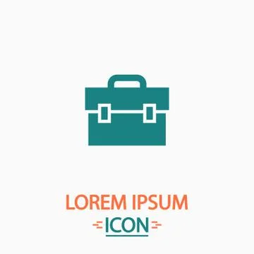 Briefcase computer symbol Stock-Illustration