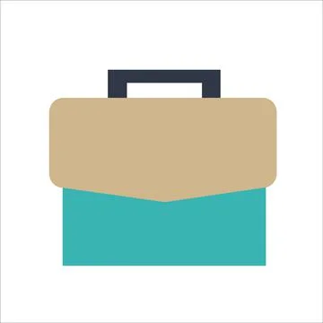 Briefcase for documents and personal feches on an isolated background. Travel Stock Illustration