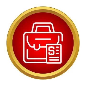 Briefcase with dollar sign document representing finance business Stock Illustration