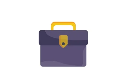 A briefcase featuring a shield and a check mark, symbolizing security and a.. Video stock 332389199