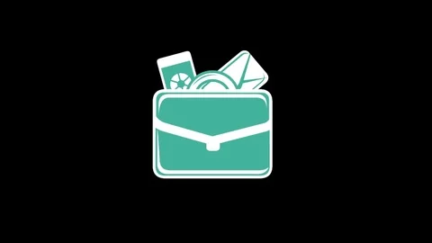 Briefcase Flat Icon Stock Footage 71934954