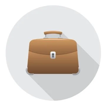 Briefcase Flat Icon Illustrazione stock