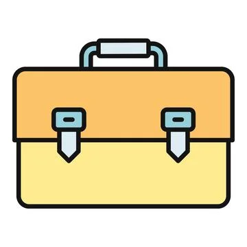 Briefcase flat icon symbolizing business and professional work Stock Illustration