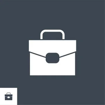 Briefcase Flat related vector glyph icon. Stock Illustration