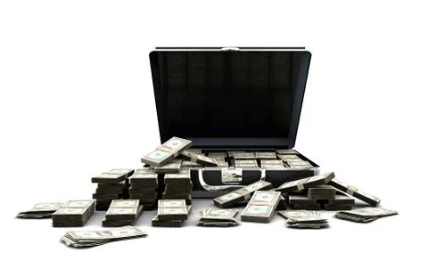 Briefcase full of money Illustration