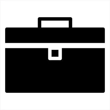 Briefcase glyph icon vector illustration isolated on white background Stock Illustration