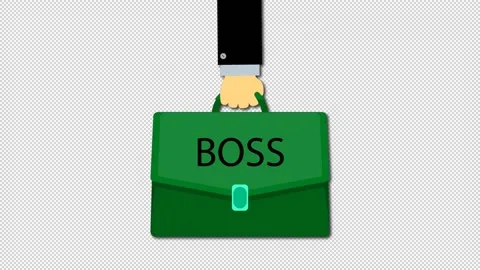 Briefcase with a hand. Animation on a tr... | Stock Video | Pond5