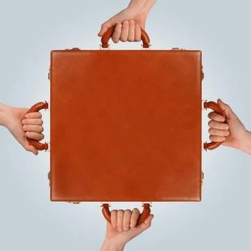 Briefcase hands 스톡 사진