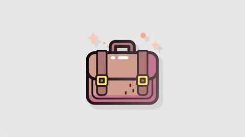 Briefcase icon animation alpha Stock Footage 157533677