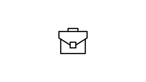 Briefcase icon animation. Icon animation. Stock Footage 313488056