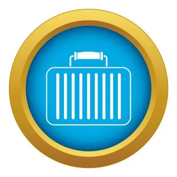 Briefcase icon blue isolated Illustration