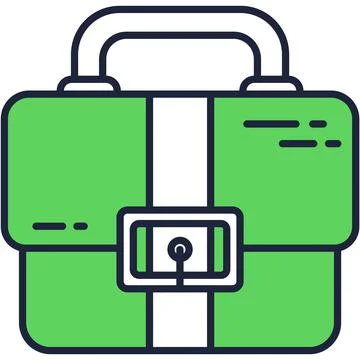 Briefcase icon case for work vector business bag Illustrazione stock