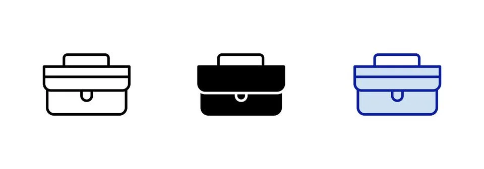 Briefcase icon collection. Different briefcase set. Vector illustration Stockillustratie