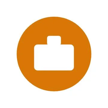Briefcase Icon Color Circle Button Business Finance Symbol Vector Stock Illustration