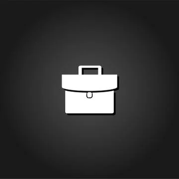 Briefcase icon flat. Stock Illustration