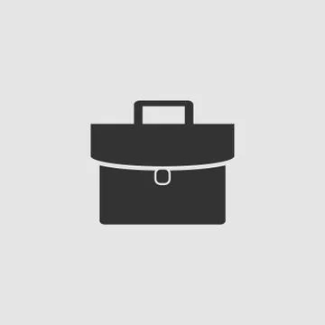 Briefcase icon flat. Stock Illustration