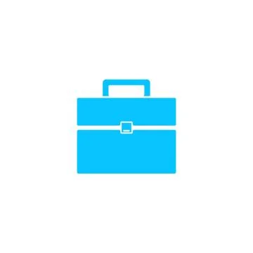 Briefcase icon flat Stock Illustration