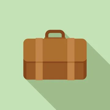 Briefcase icon flat vector. Work bag Stock Illustration
