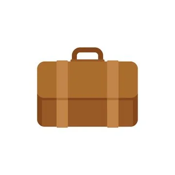 Briefcase icon flat vector. Work bag Stock Illustration