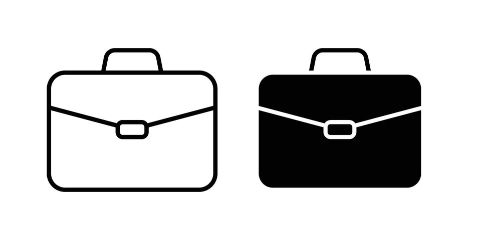 Briefcase icon Illustration set. Vector Eps10 for apps Stock Illustration