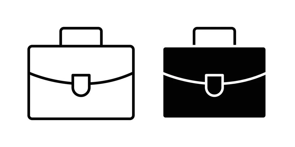 Briefcase icon illustration vector, icon set for apps Stock Illustration