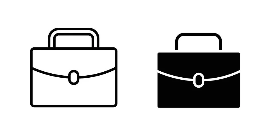 Briefcase icon illustration vector, icon set for apps Stock Illustration