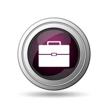  briefcase icon. internet button on white background.. Stock Illustration