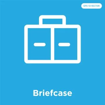 Briefcase icon isolated on blue background Free Stock Illustration
