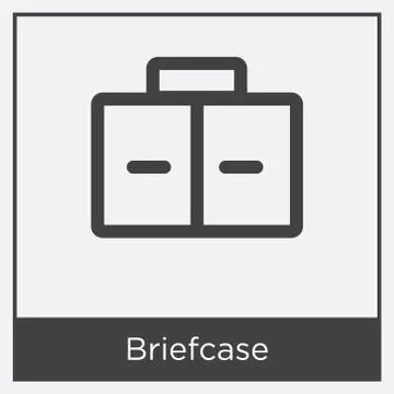 Briefcase icon isolated on white background Free Stock Illustration