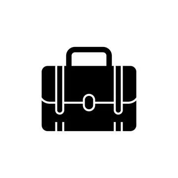 Briefcase icon logo design template isolated illustration Stock Illustration