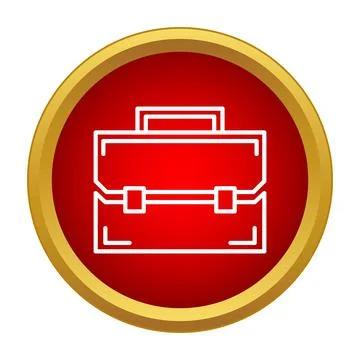 Briefcase icon representing business and professional work Stock Illustration