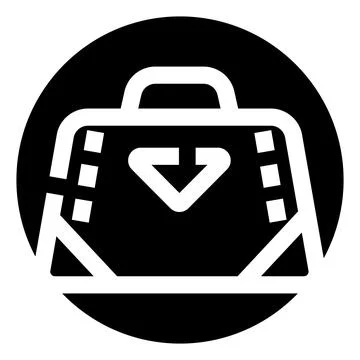Briefcase icon representing business, work, and professional luggage 스톡 일러스트