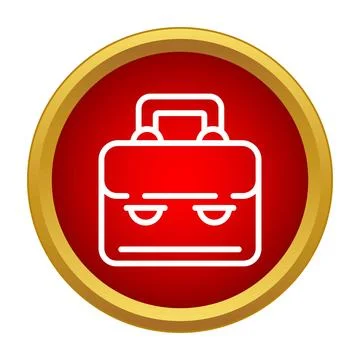 Briefcase icon representing business work and documents Stock Illustration