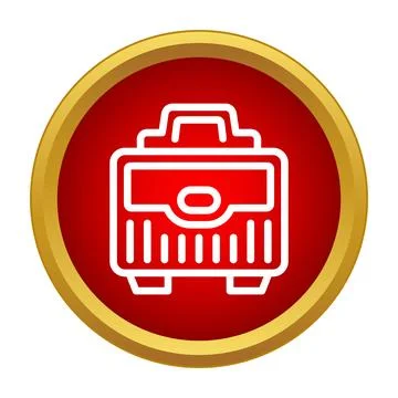 Briefcase icon representing business, work, and career success 库存插图
