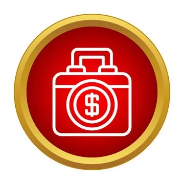 Briefcase icon representing wealth managing money and business finance Stock Illustration