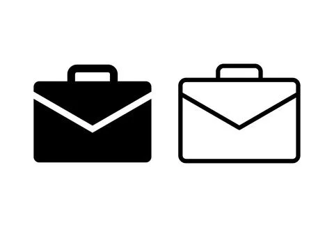 Briefcase icon set. suitcase icon. luggage symbol. Illustrazione stock