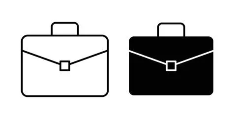 Briefcase icon symbol. Flat Vector illustration Stock Illustration