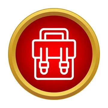 Briefcase icon symbolizing business work and education Stockillustratie