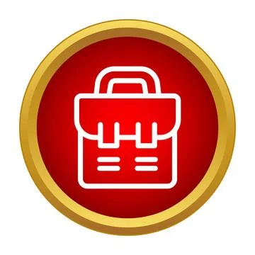 Briefcase icon symbolizing business work and professionalism Stock Illustration