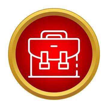 Briefcase icon symbolizing business, work, and education 库存插图