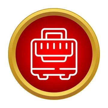 Briefcase icon symbolizing business work and professionalism Illustrazione stock