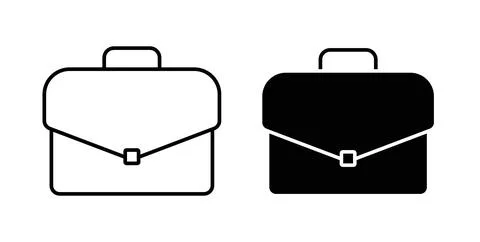 Briefcase icon vector art Illustrations Stock Illustration