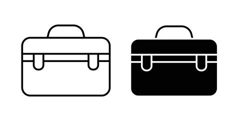 Briefcase icon vector art Illustrations Stock Illustration