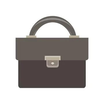 Briefcase icon vector business bag black case design diplomat document isolat Stock Illustration