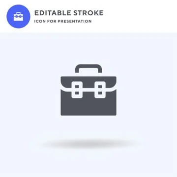 Briefcase icon vector, filled flat sign, solid pictogram isolated on white, l イラスト素材